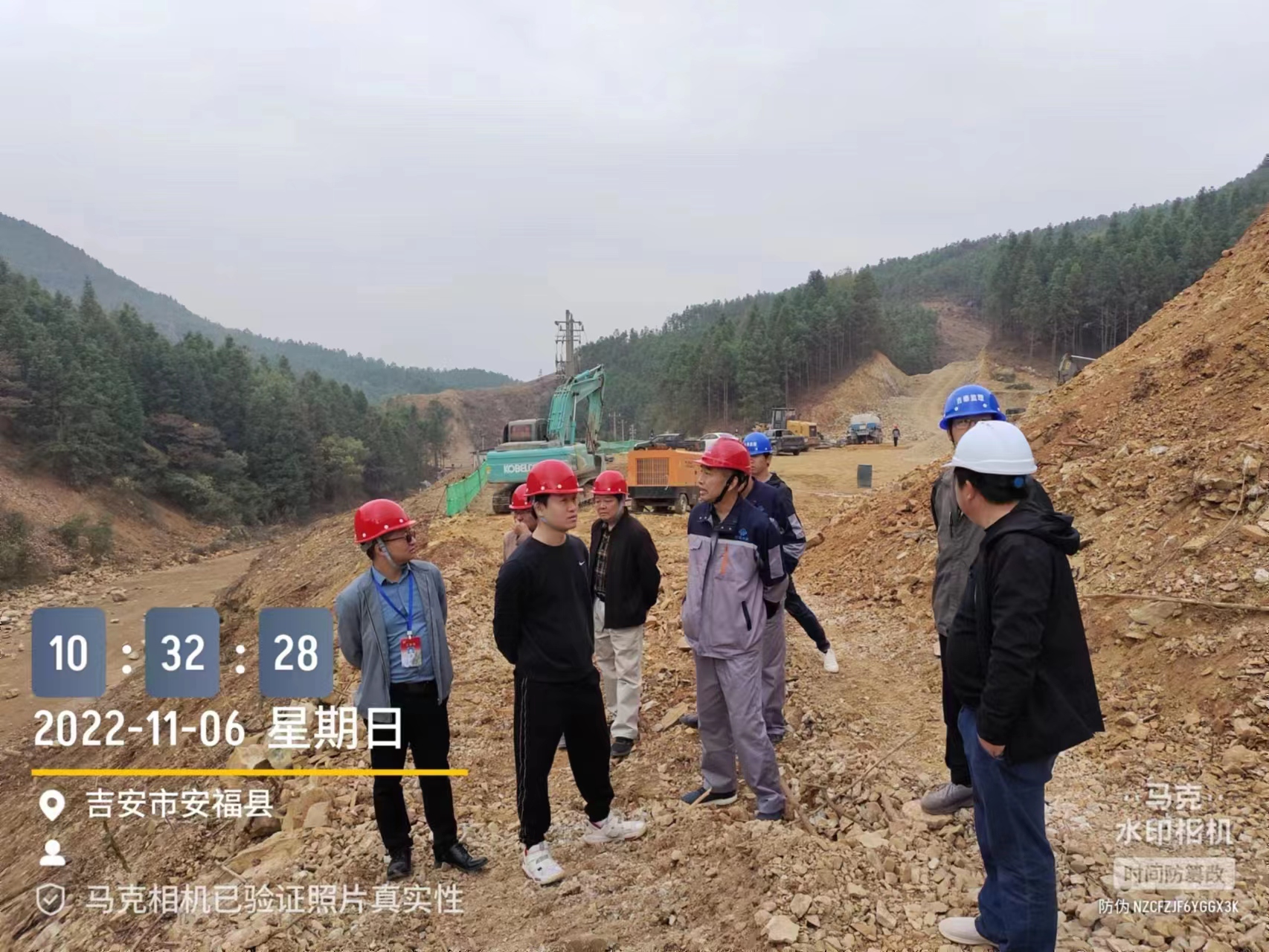 省水利廳建管處到安福縣神口水庫施工現場(chǎng)及監理部查看指導工作